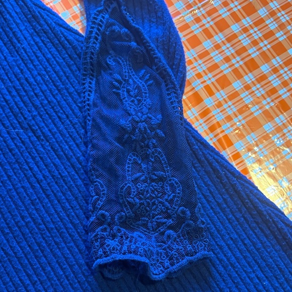 Alya Royal Blue Asymmetrical Dress size M - Picture 3 of 3